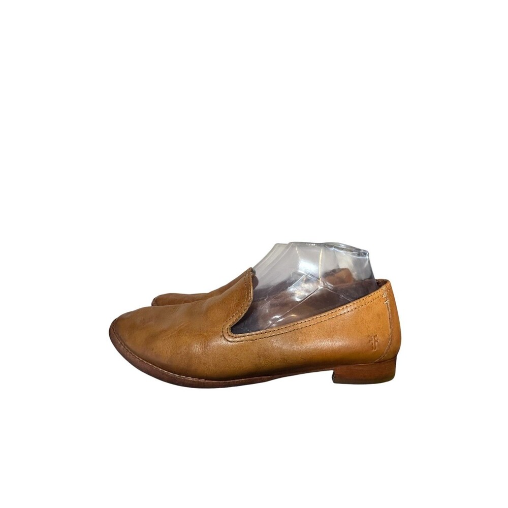 Frye Brown Leather Round Toe Slip-On Loafer Flats Women's US 8 M Boho Slip On